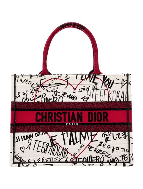 small dior book tote with dioramour graffiti